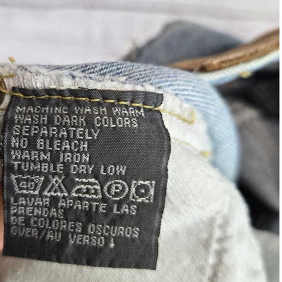 Vintage Liz Women's Baggy Jeans Size 12 Light Wash Boho Tapered 80's 90's Denim - Picture 6 of 11